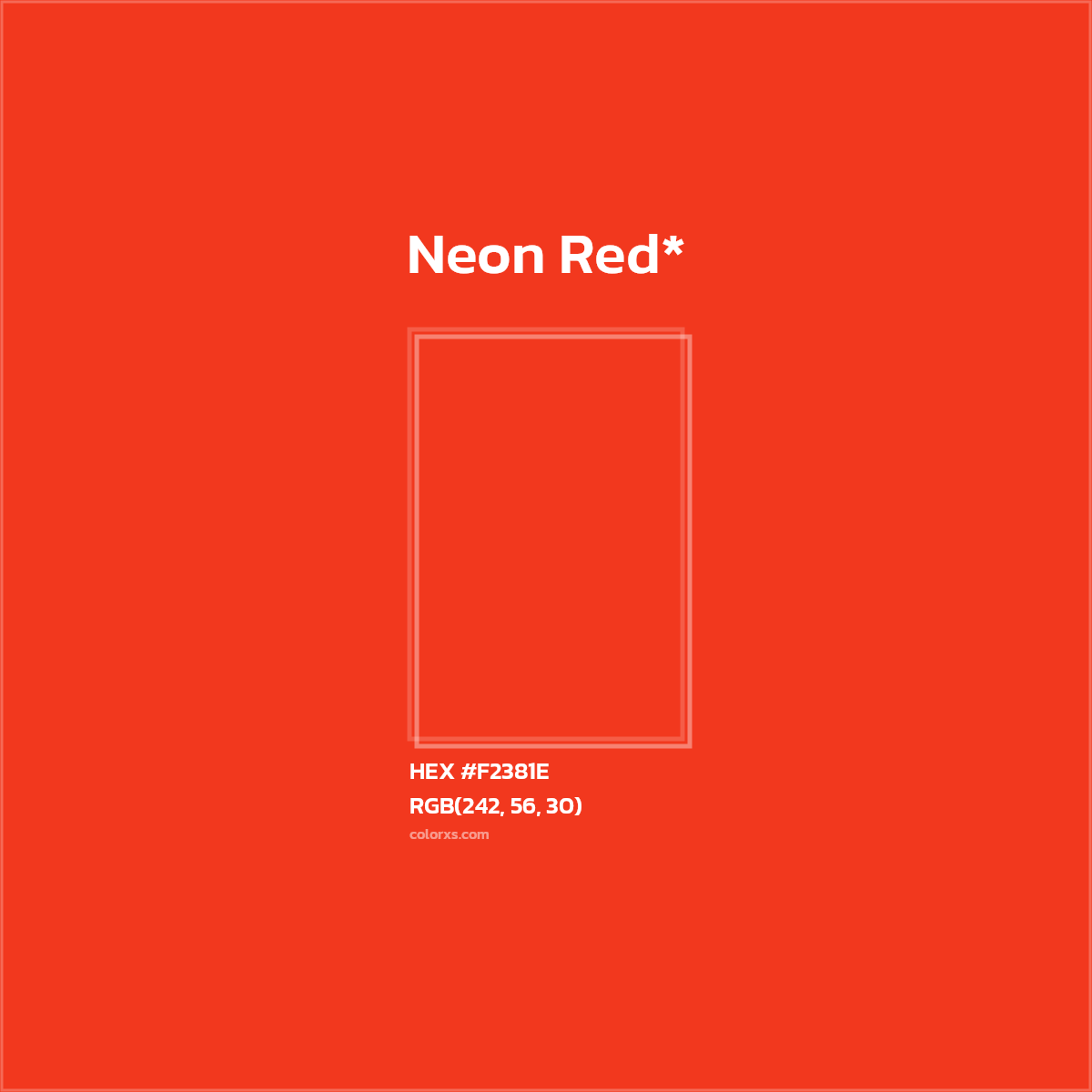 HEX #F2381E Color Name, Color Code, Palettes, Similar Paints, Images