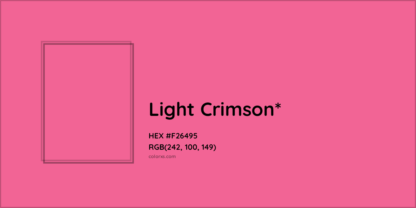 HEX #F26495 Color Name, Color Code, Palettes, Similar Paints, Images