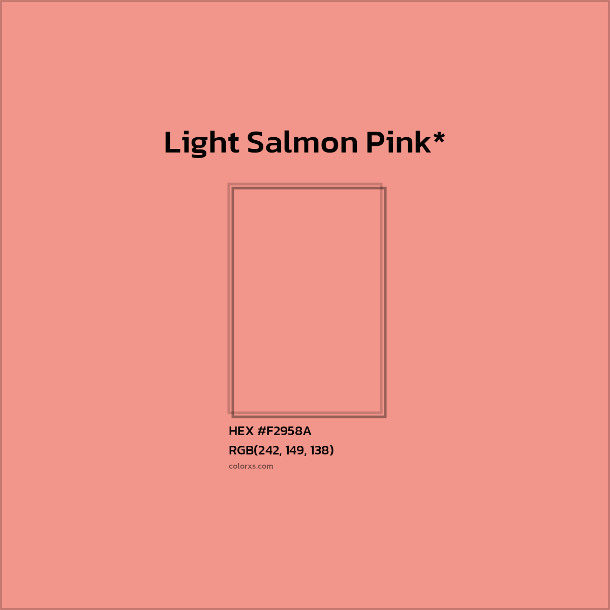 HEX #F2958A Color Name, Color Code, Palettes, Similar Paints, Images