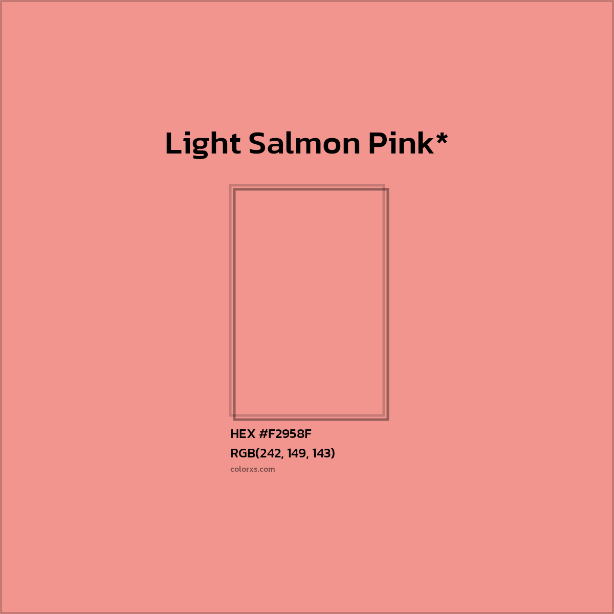 HEX #F2958F Color Name, Color Code, Palettes, Similar Paints, Images