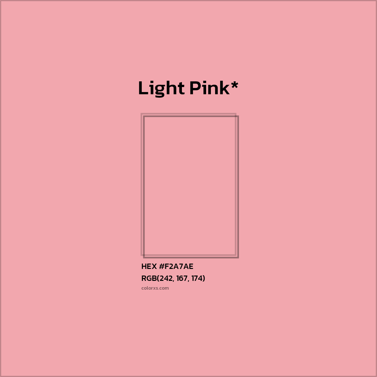 HEX #F2A7AE Color Name, Color Code, Palettes, Similar Paints, Images
