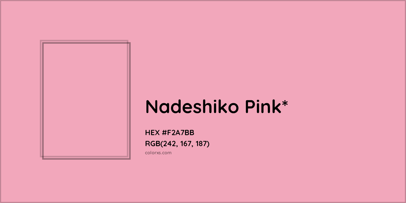 HEX #F2A7BB Color Name, Color Code, Palettes, Similar Paints, Images