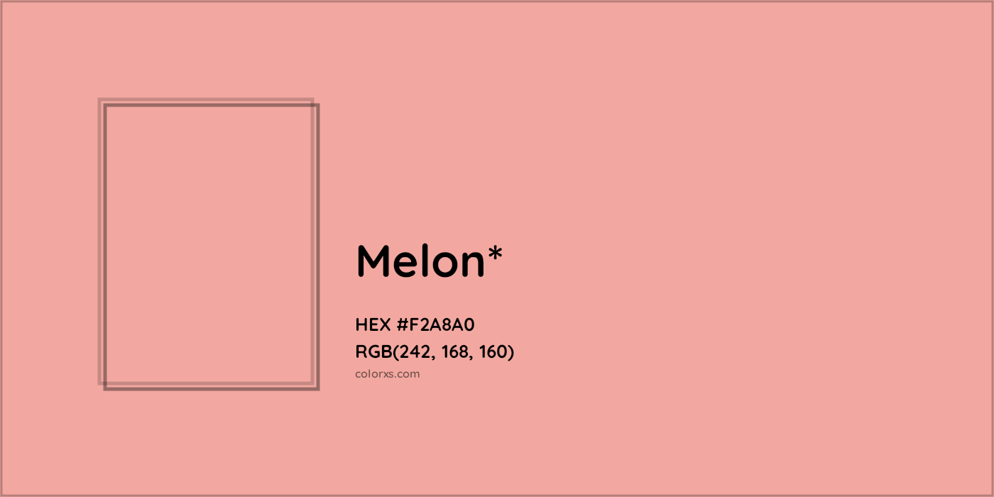 HEX #F2A8A0 Color Name, Color Code, Palettes, Similar Paints, Images
