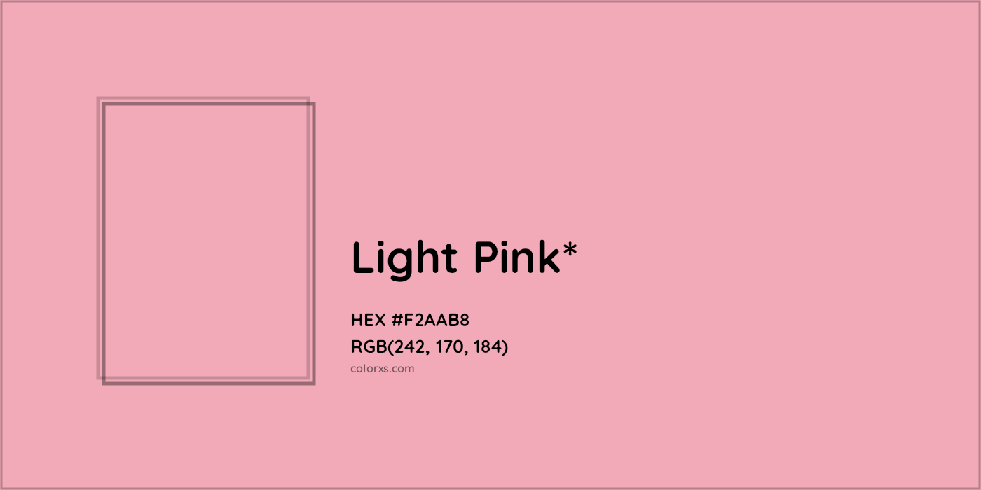 HEX #F2AAB8 Color Name, Color Code, Palettes, Similar Paints, Images
