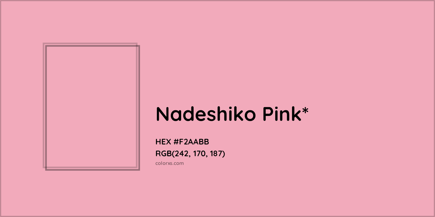 HEX #F2AABB Color Name, Color Code, Palettes, Similar Paints, Images