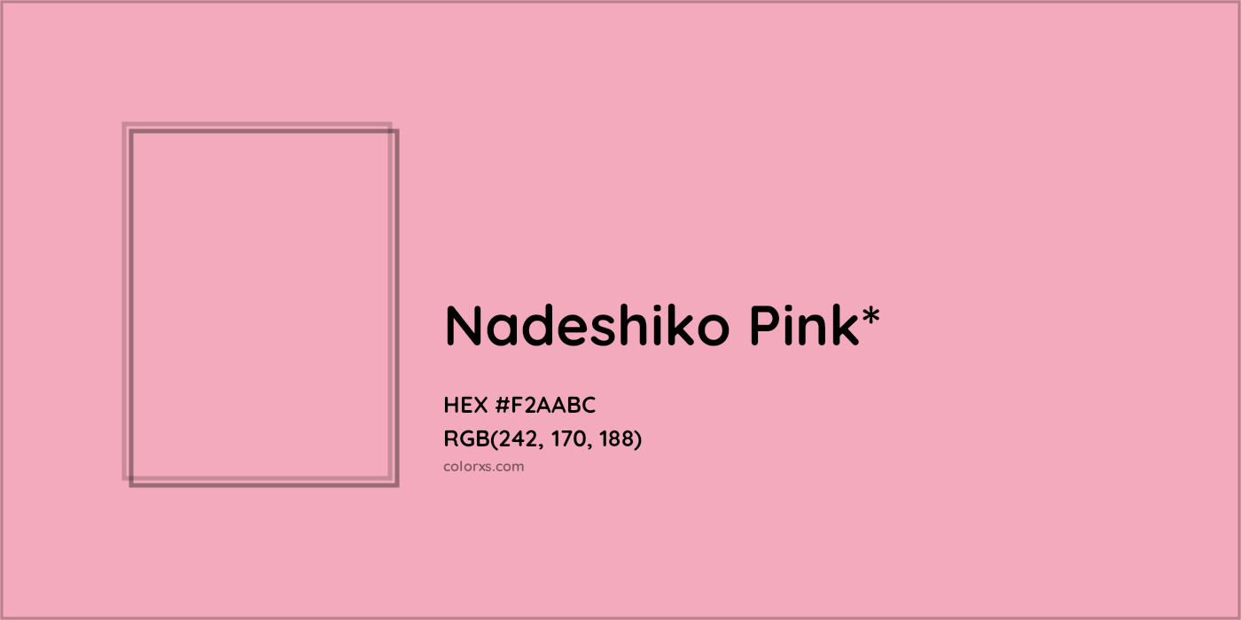 HEX #F2AABC Color Name, Color Code, Palettes, Similar Paints, Images