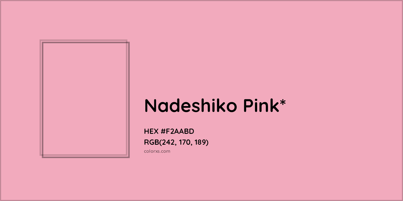HEX #F2AABD Color Name, Color Code, Palettes, Similar Paints, Images