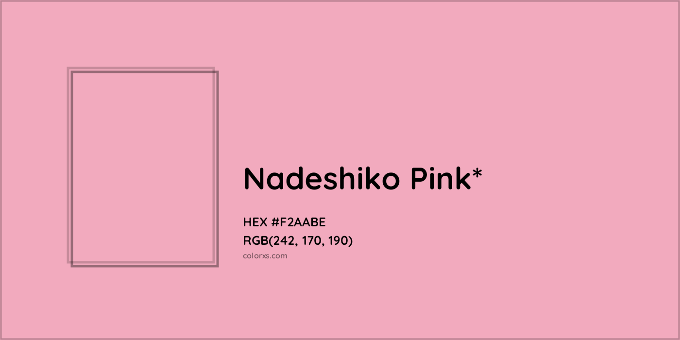 HEX #F2AABE Color Name, Color Code, Palettes, Similar Paints, Images