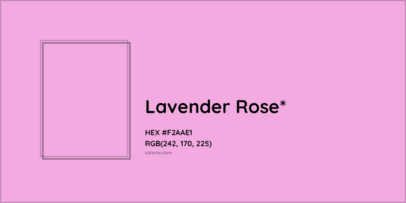 HEX #F2AAE1 Color Name, Color Code, Palettes, Similar Paints, Images