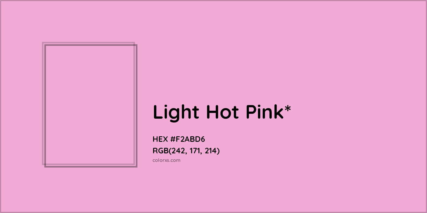 HEX #F2ABD6 Color Name, Color Code, Palettes, Similar Paints, Images