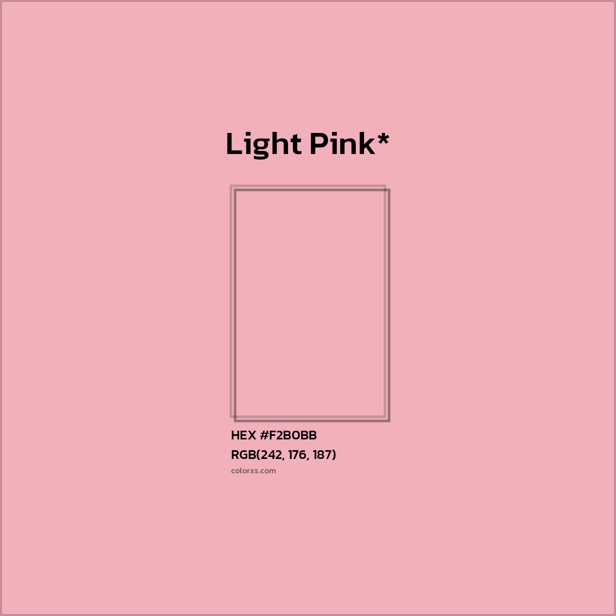 HEX #F2B0BB Color Name, Color Code, Palettes, Similar Paints, Images