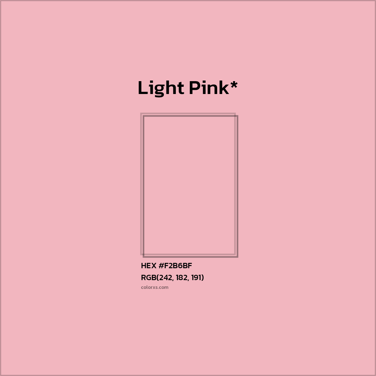 HEX #F2B6BF Color Name, Color Code, Palettes, Similar Paints, Images