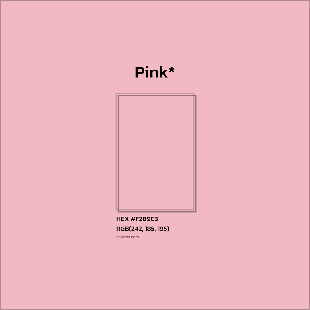 HEX #F2B9C3 Color Name, Color Code, Palettes, Similar Paints, Images