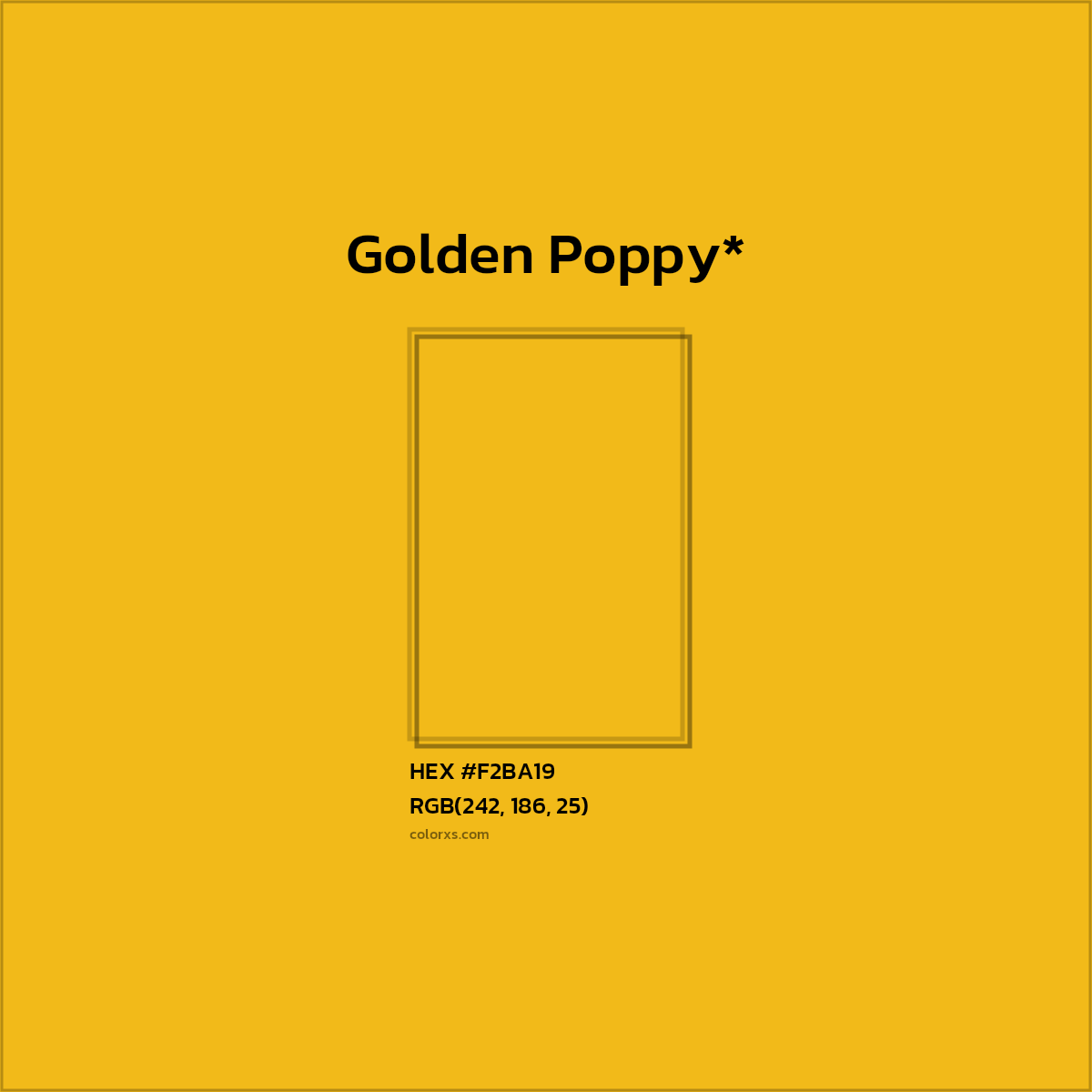 HEX #F2BA19 Color Name, Color Code, Palettes, Similar Paints, Images