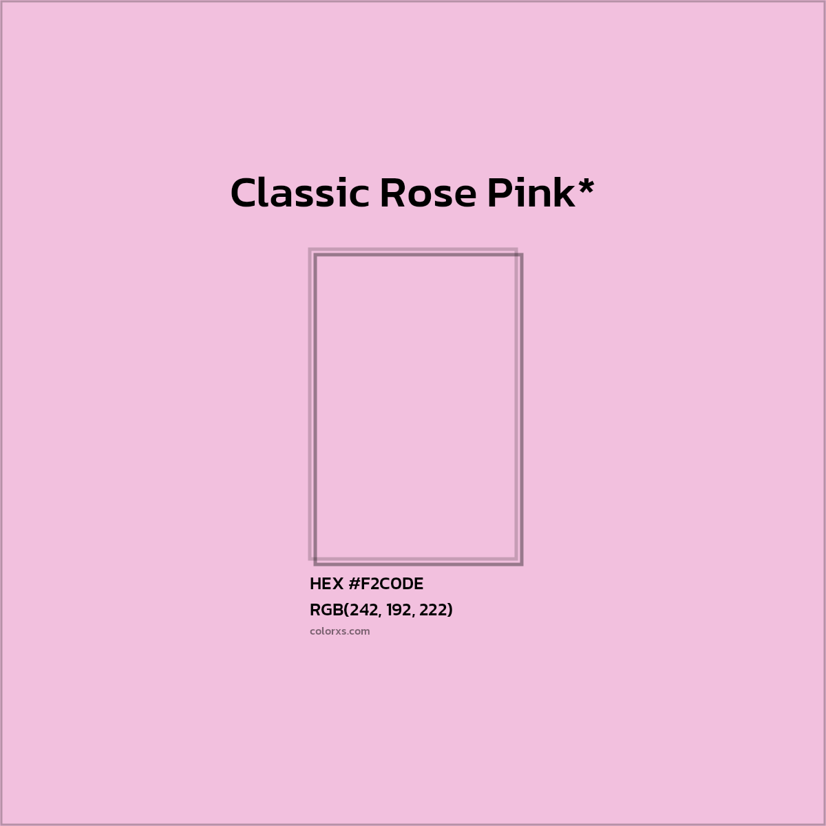 HEX #F2C0DE Color Name, Color Code, Palettes, Similar Paints, Images