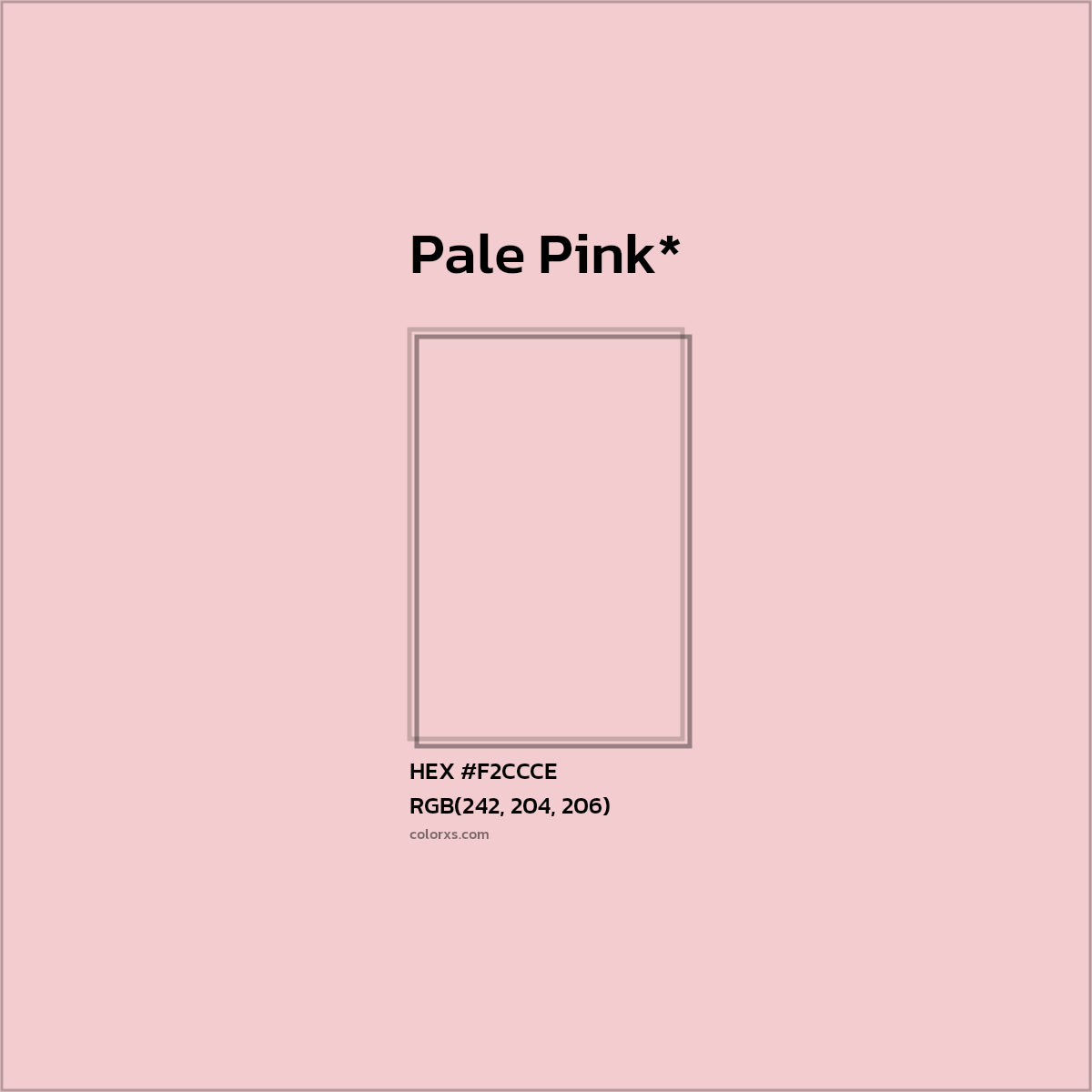 HEX #F2CCCE Color Name, Color Code, Palettes, Similar Paints, Images