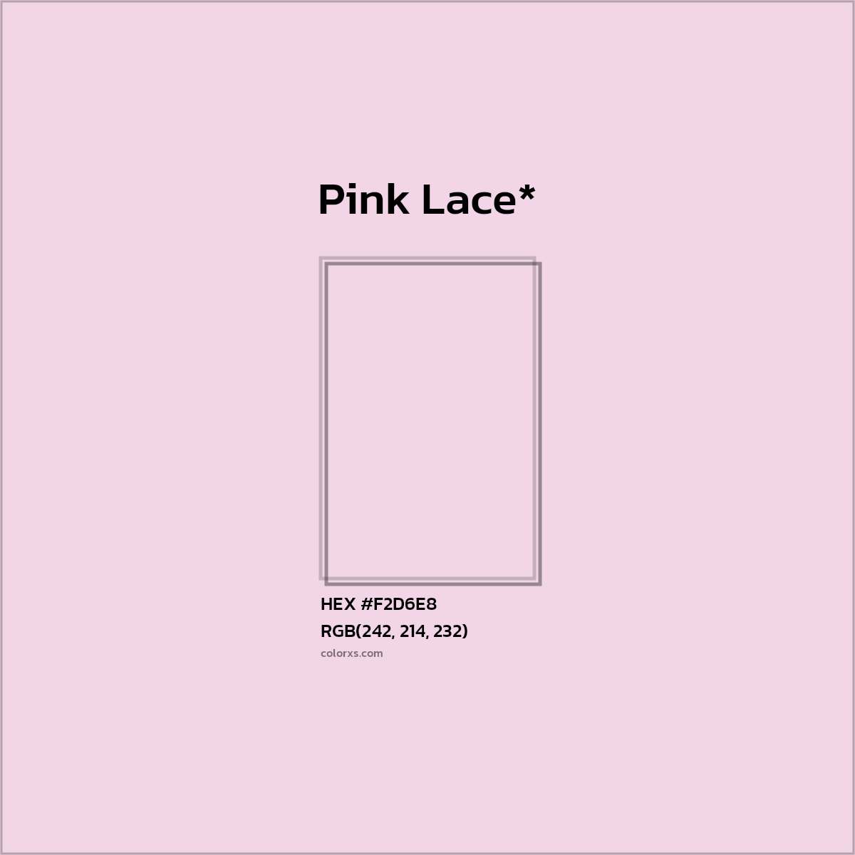 HEX #F2D6E8 Color Name, Color Code, Palettes, Similar Paints, Images