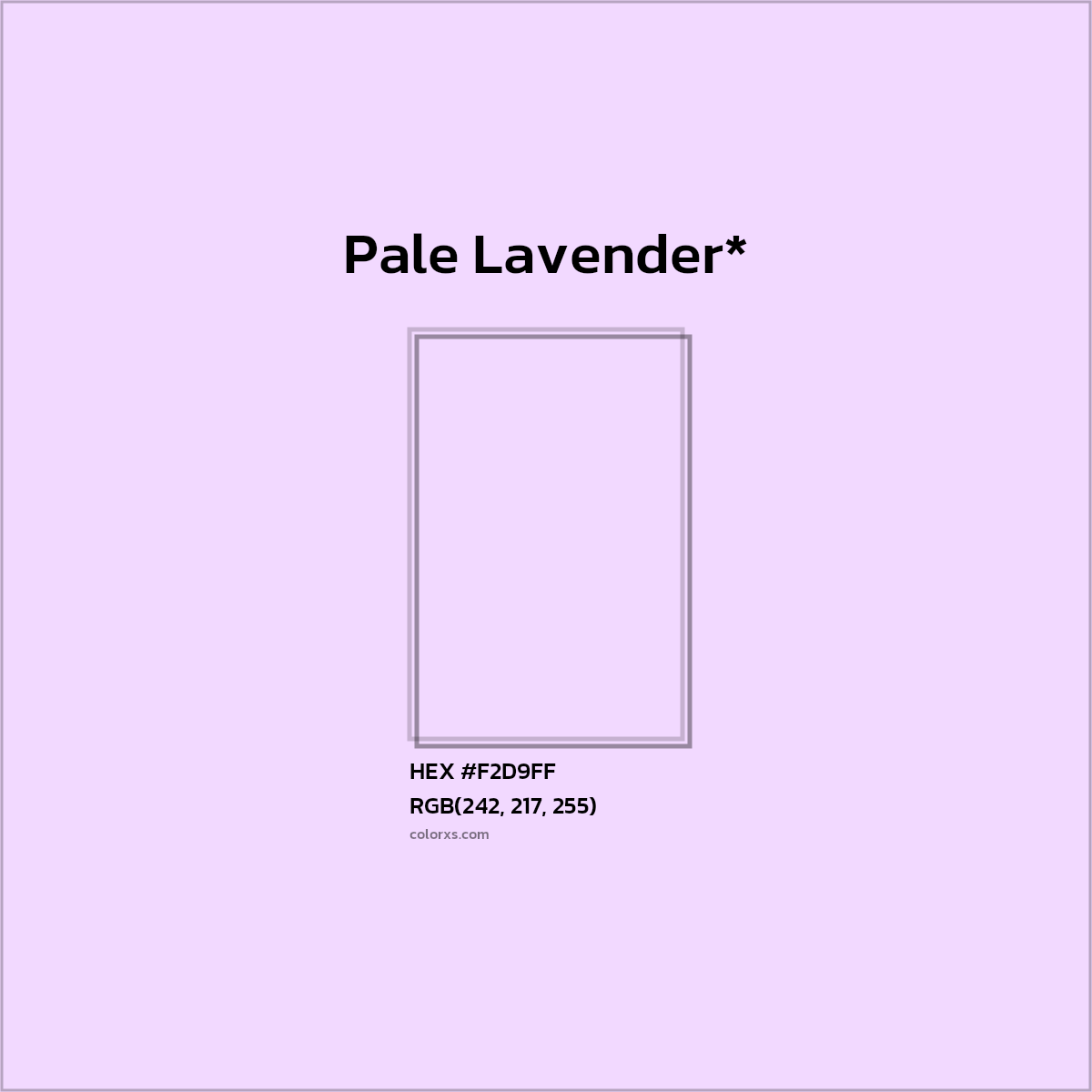 HEX #F2D9FF Color Name, Color Code, Palettes, Similar Paints, Images
