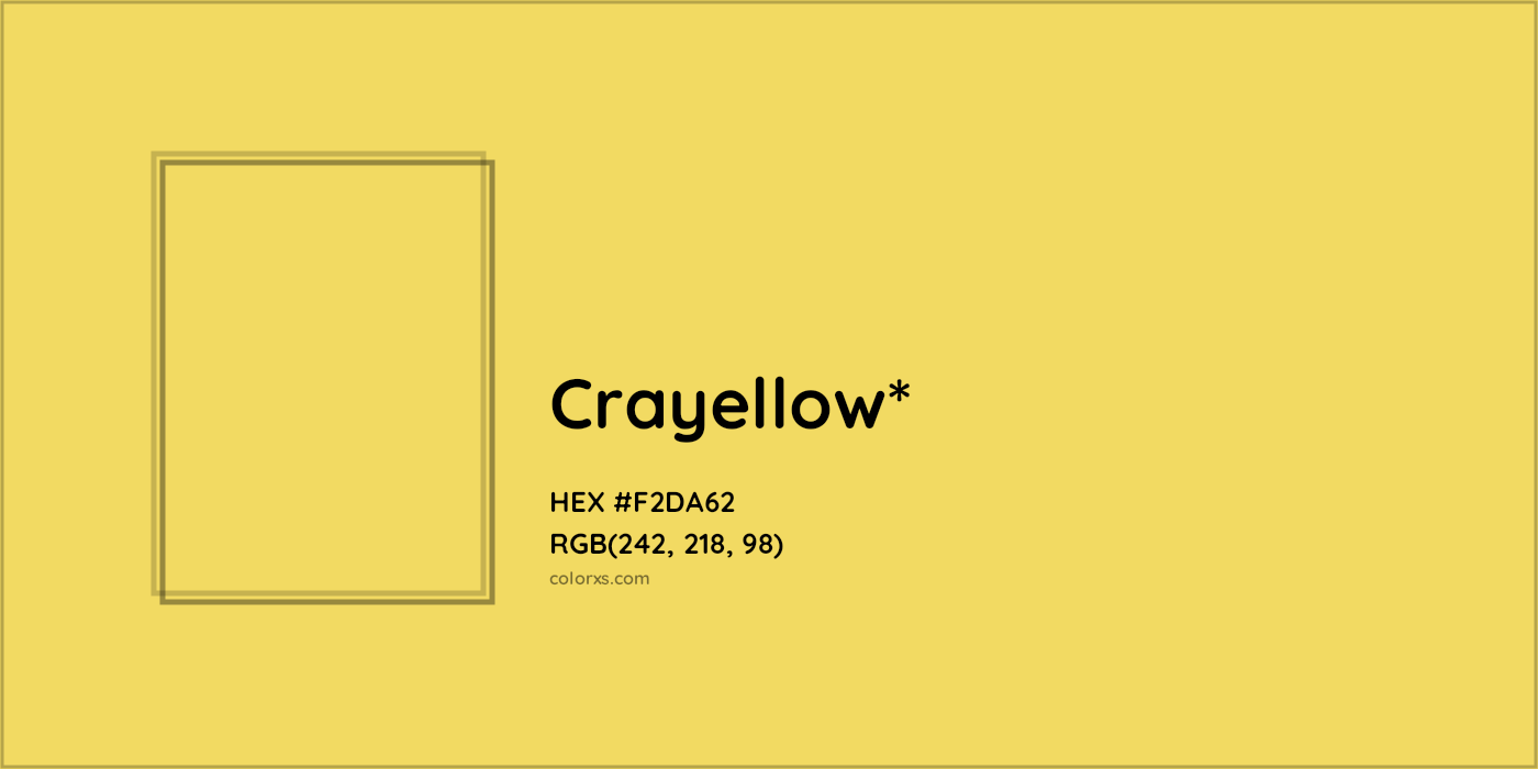 HEX #F2DA62 Color Name, Color Code, Palettes, Similar Paints, Images