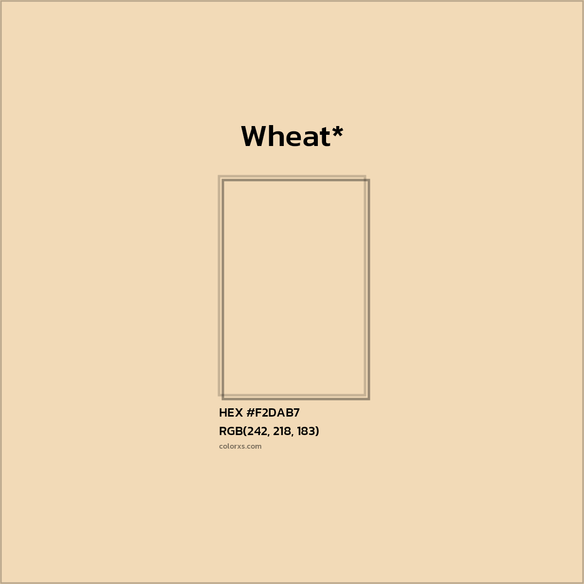 HEX #F2DAB7 Color Name, Color Code, Palettes, Similar Paints, Images