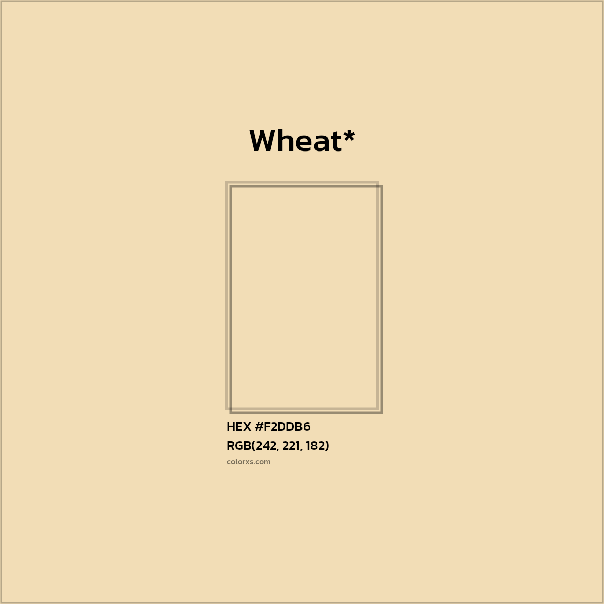 HEX #F2DDB6 Color Name, Color Code, Palettes, Similar Paints, Images