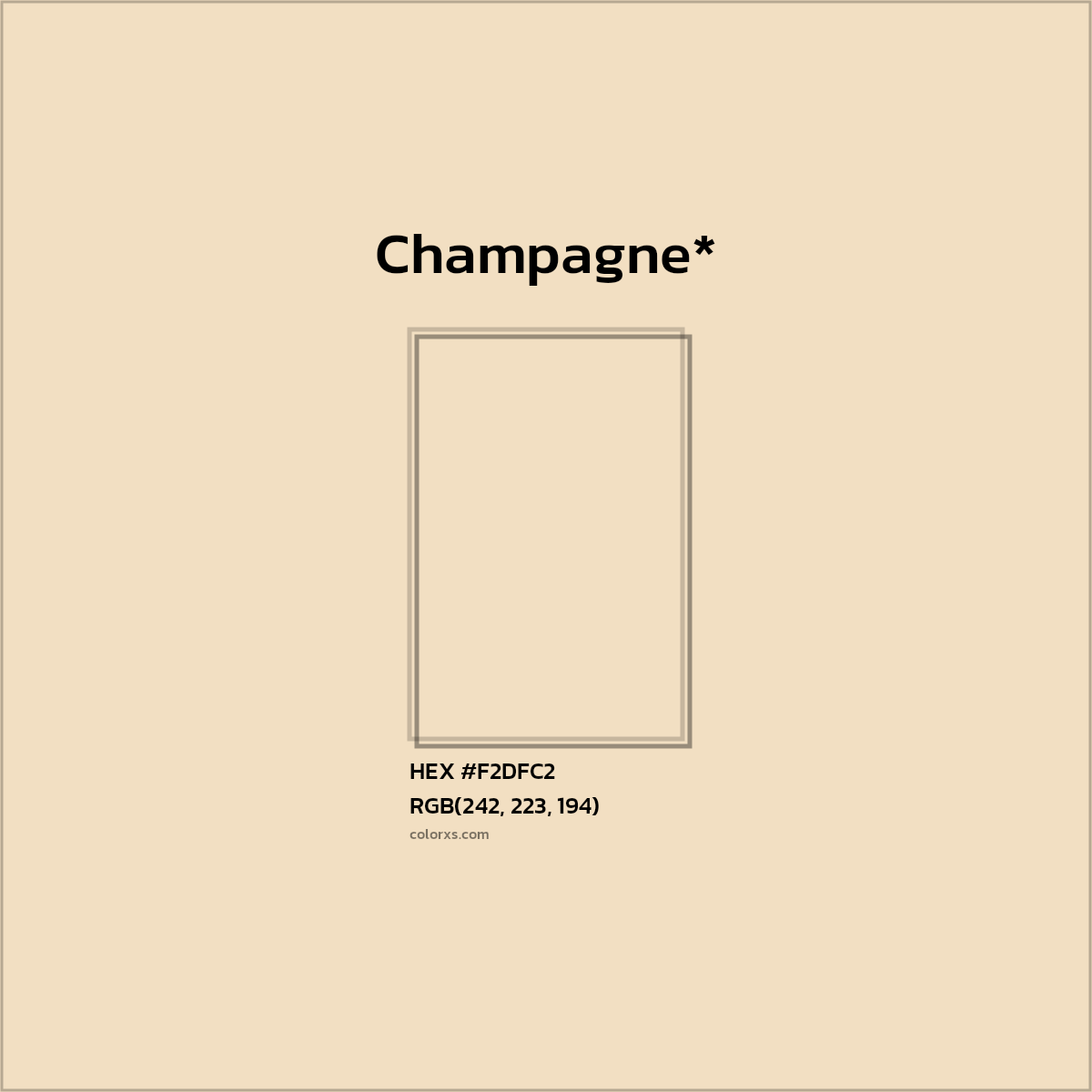HEX #F2DFC2 Color Name, Color Code, Palettes, Similar Paints, Images