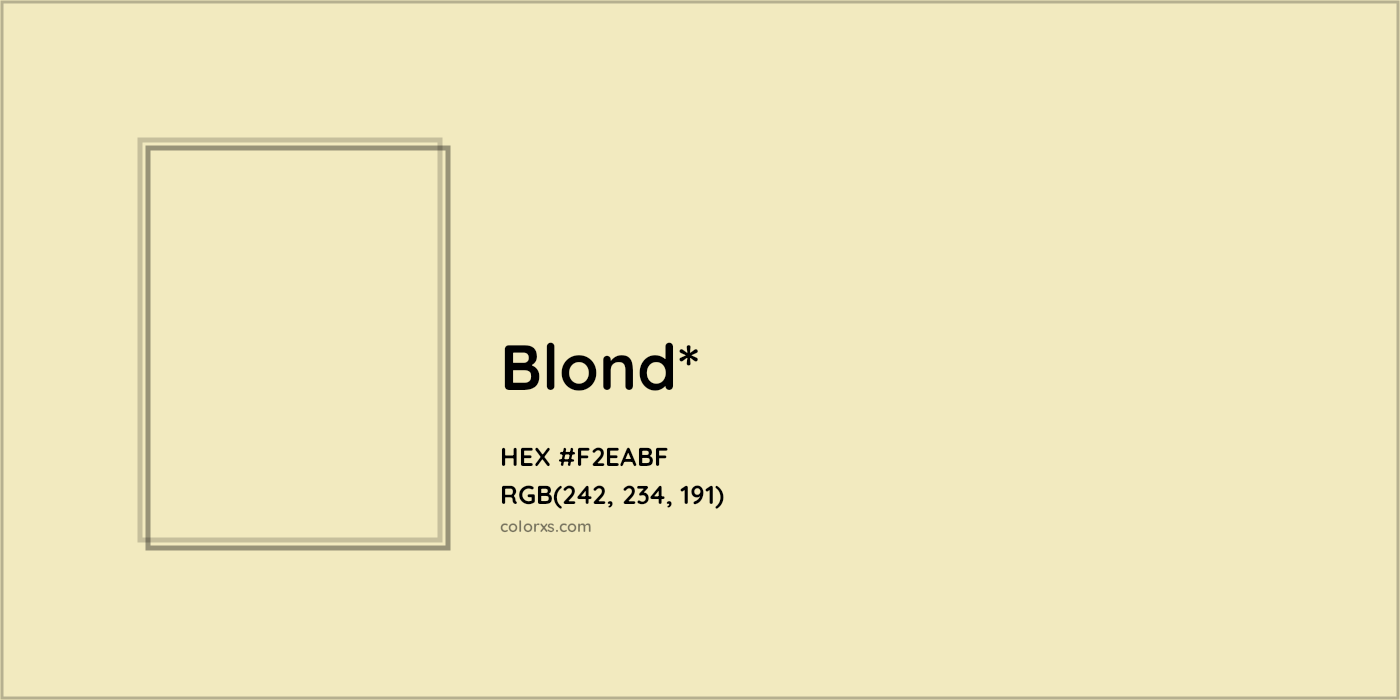 HEX #F2EABF Color Name, Color Code, Palettes, Similar Paints, Images