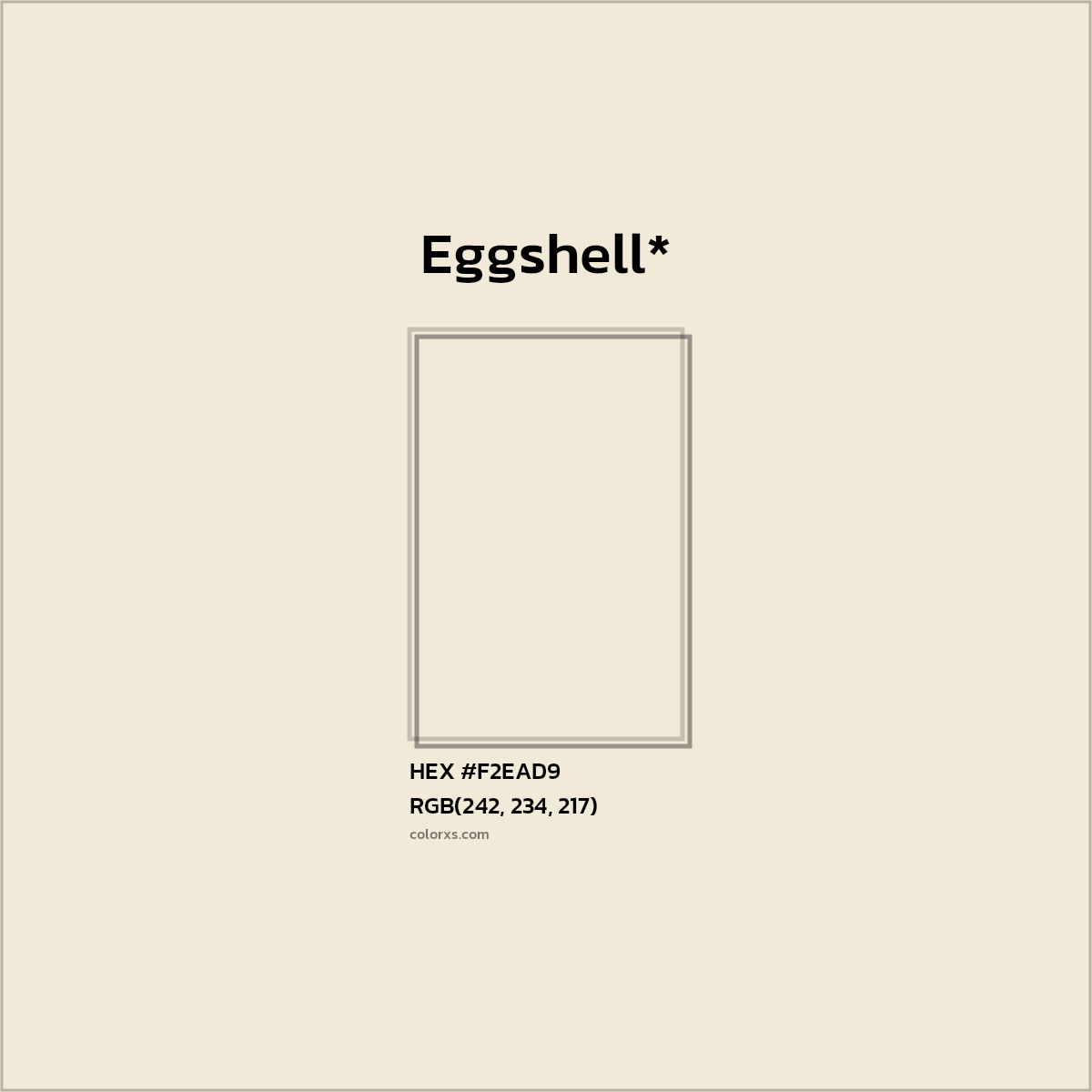 HEX #F2EAD9 Color Name, Color Code, Palettes, Similar Paints, Images