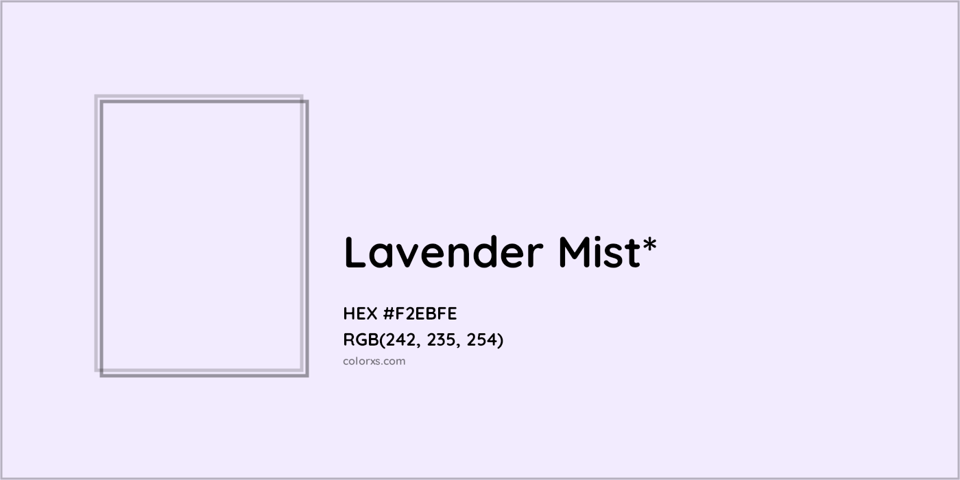 HEX #F2EBFE Color Name, Color Code, Palettes, Similar Paints, Images
