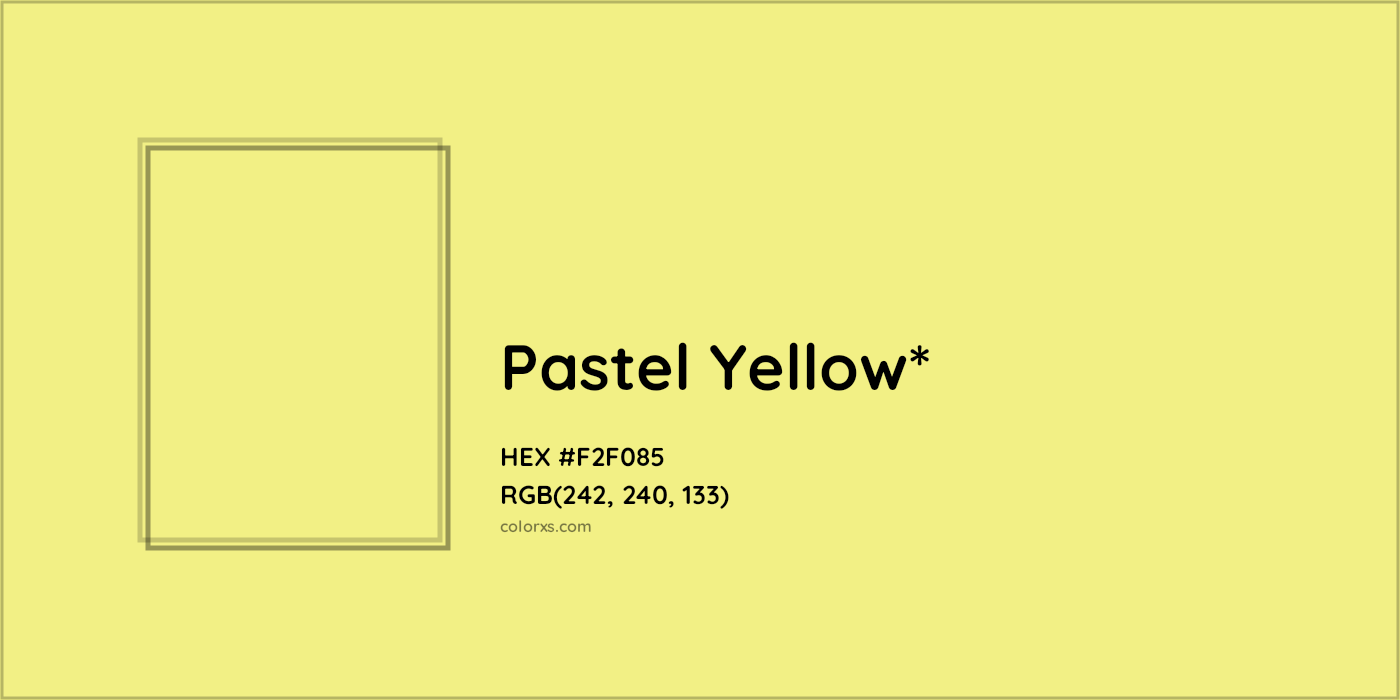 HEX #F2F085 Color Name, Color Code, Palettes, Similar Paints, Images