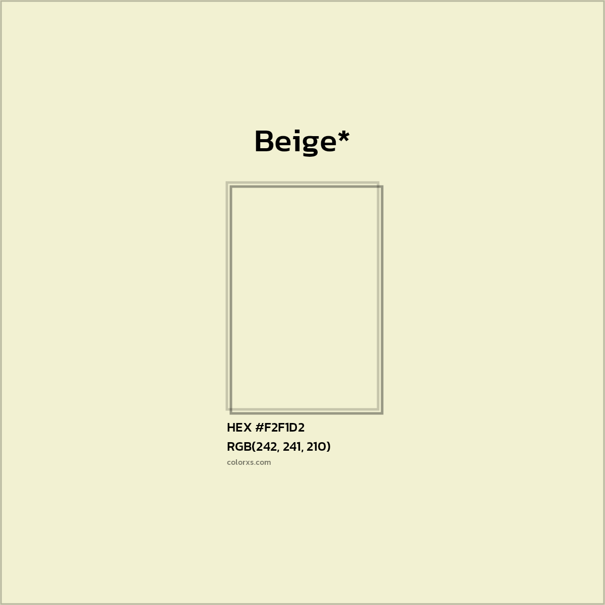 HEX #F2F1D2 Color Name, Color Code, Palettes, Similar Paints, Images