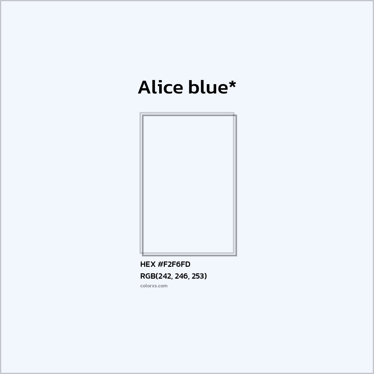 HEX #F2F6FD Color Name, Color Code, Palettes, Similar Paints, Images