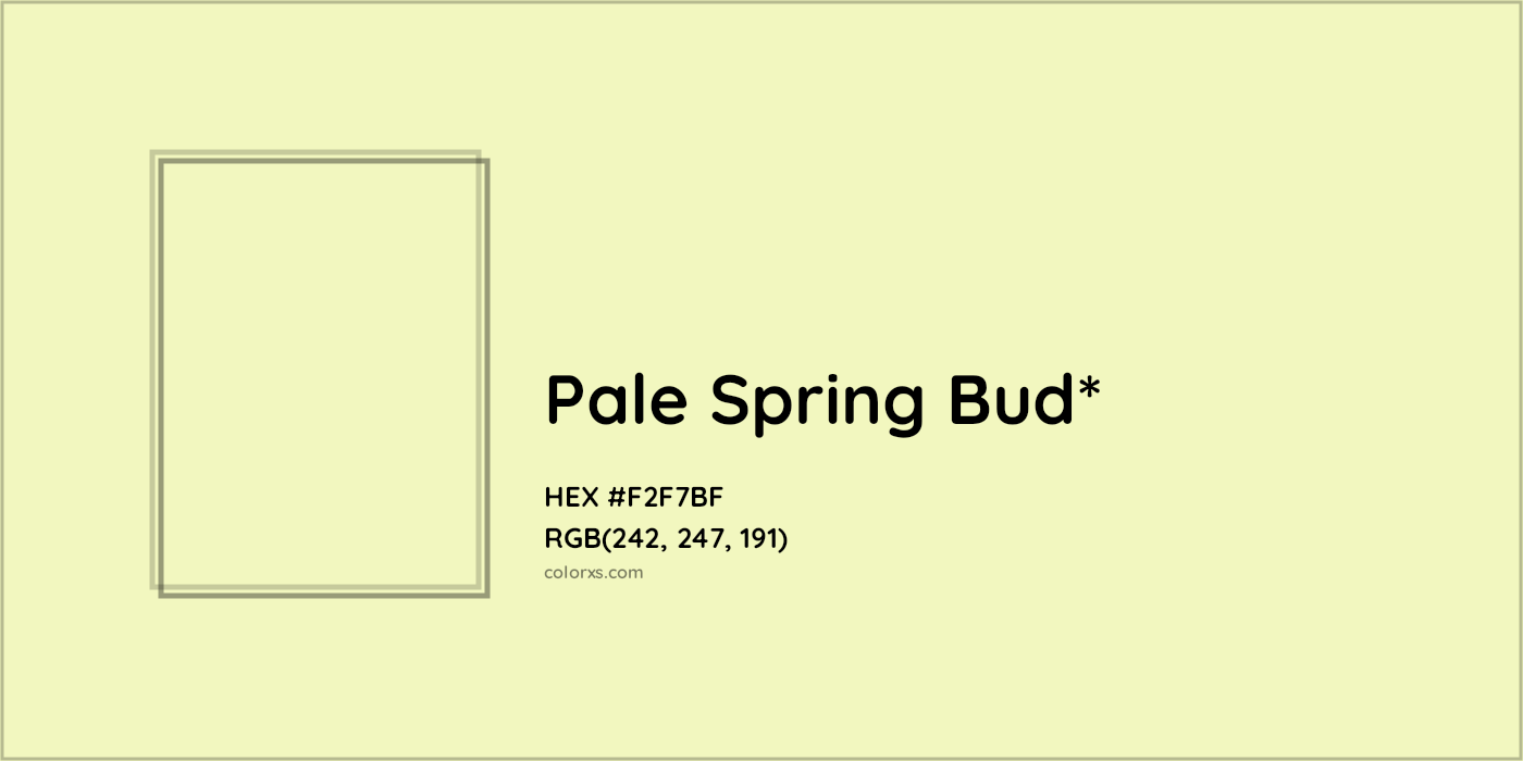 HEX #F2F7BF Color Name, Color Code, Palettes, Similar Paints, Images
