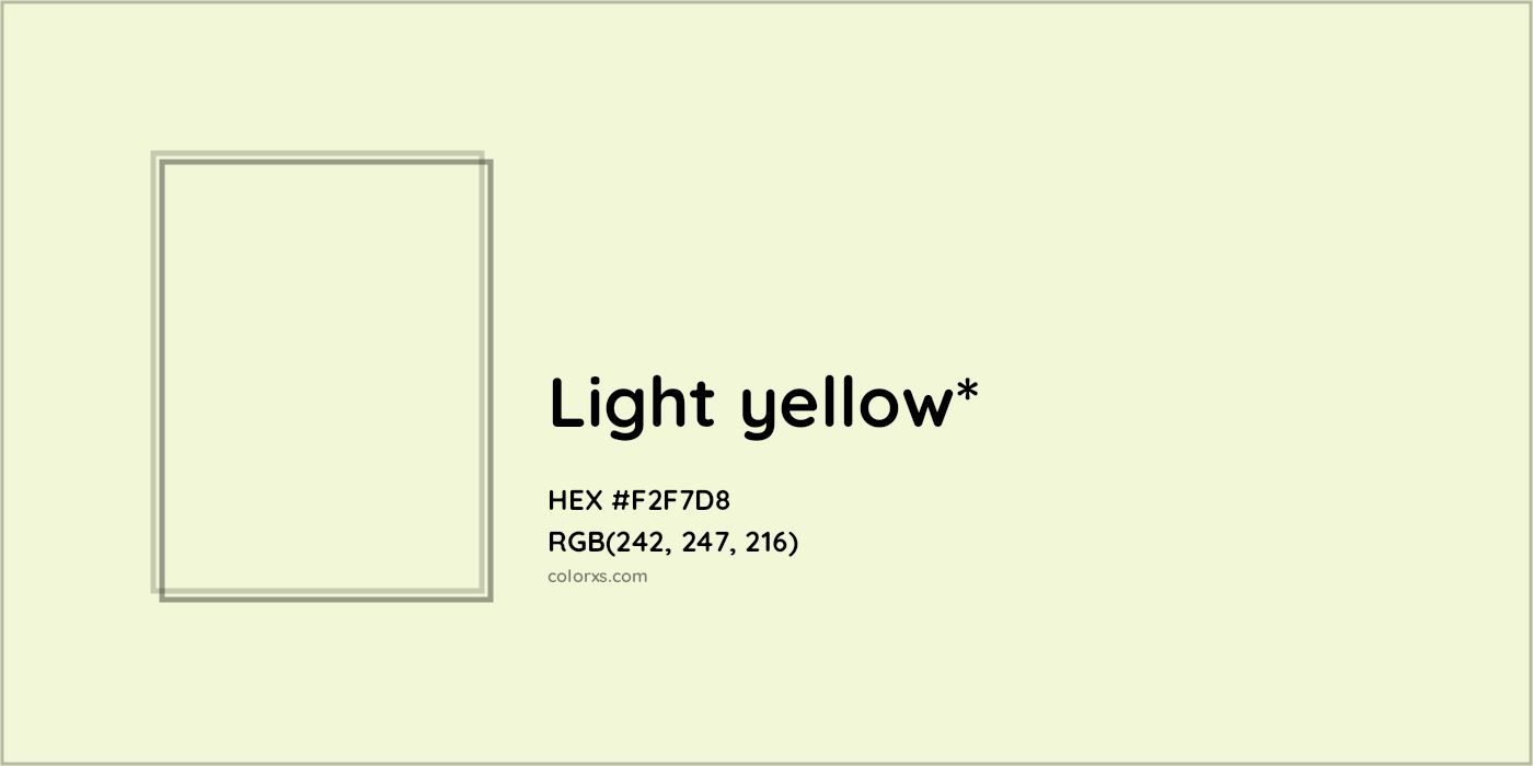 HEX #F2F7D8 Color Name, Color Code, Palettes, Similar Paints, Images