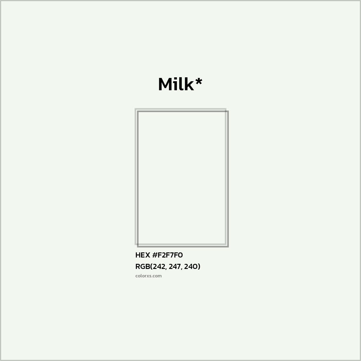 HEX #F2F7F0 Color Name, Color Code, Palettes, Similar Paints, Images