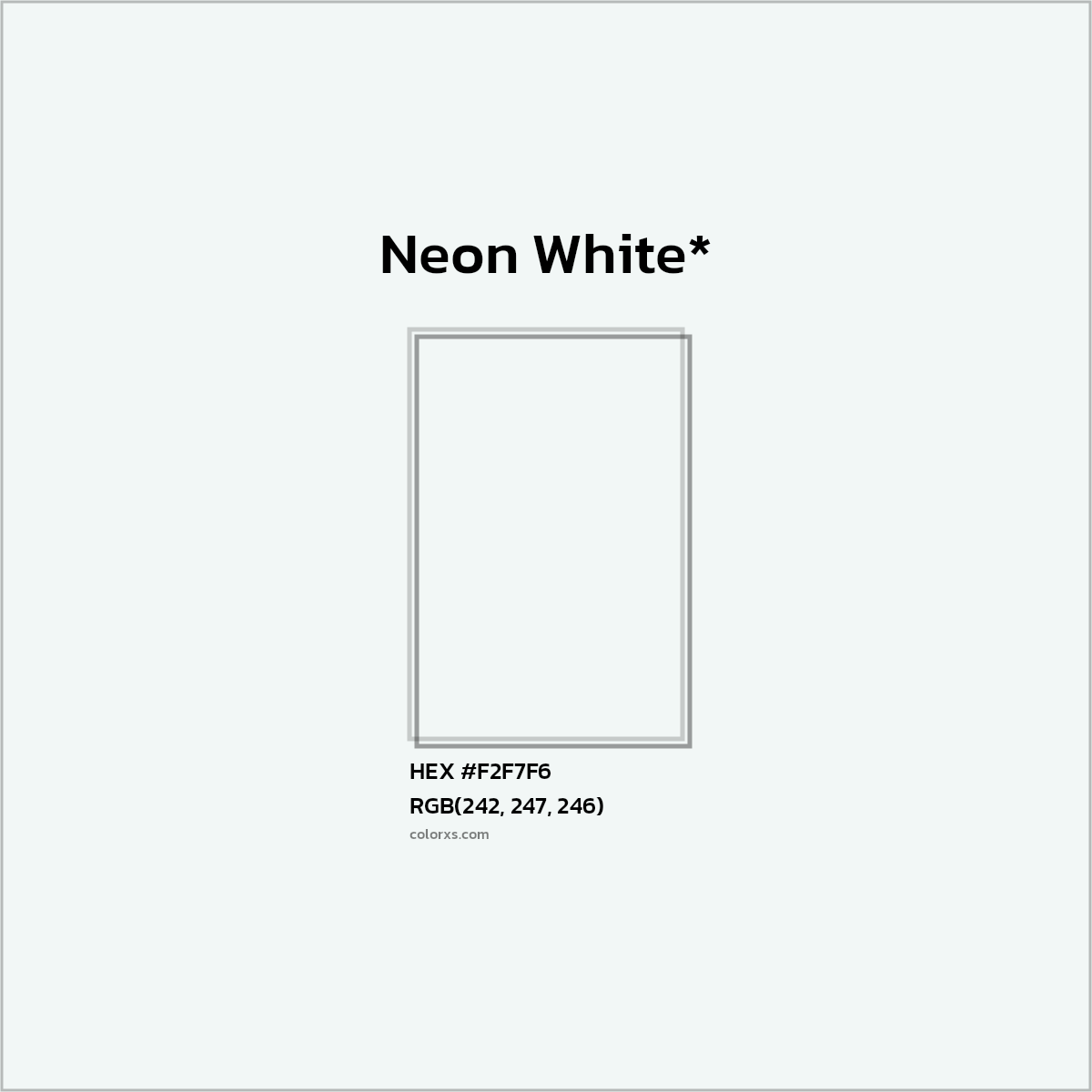 HEX #F2F7F6 Color Name, Color Code, Palettes, Similar Paints, Images
