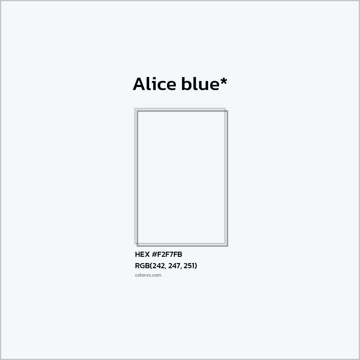 HEX #F2F7FB Color Name, Color Code, Palettes, Similar Paints, Images