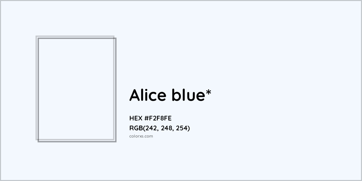 HEX #F2F8FE Color Name, Color Code, Palettes, Similar Paints, Images