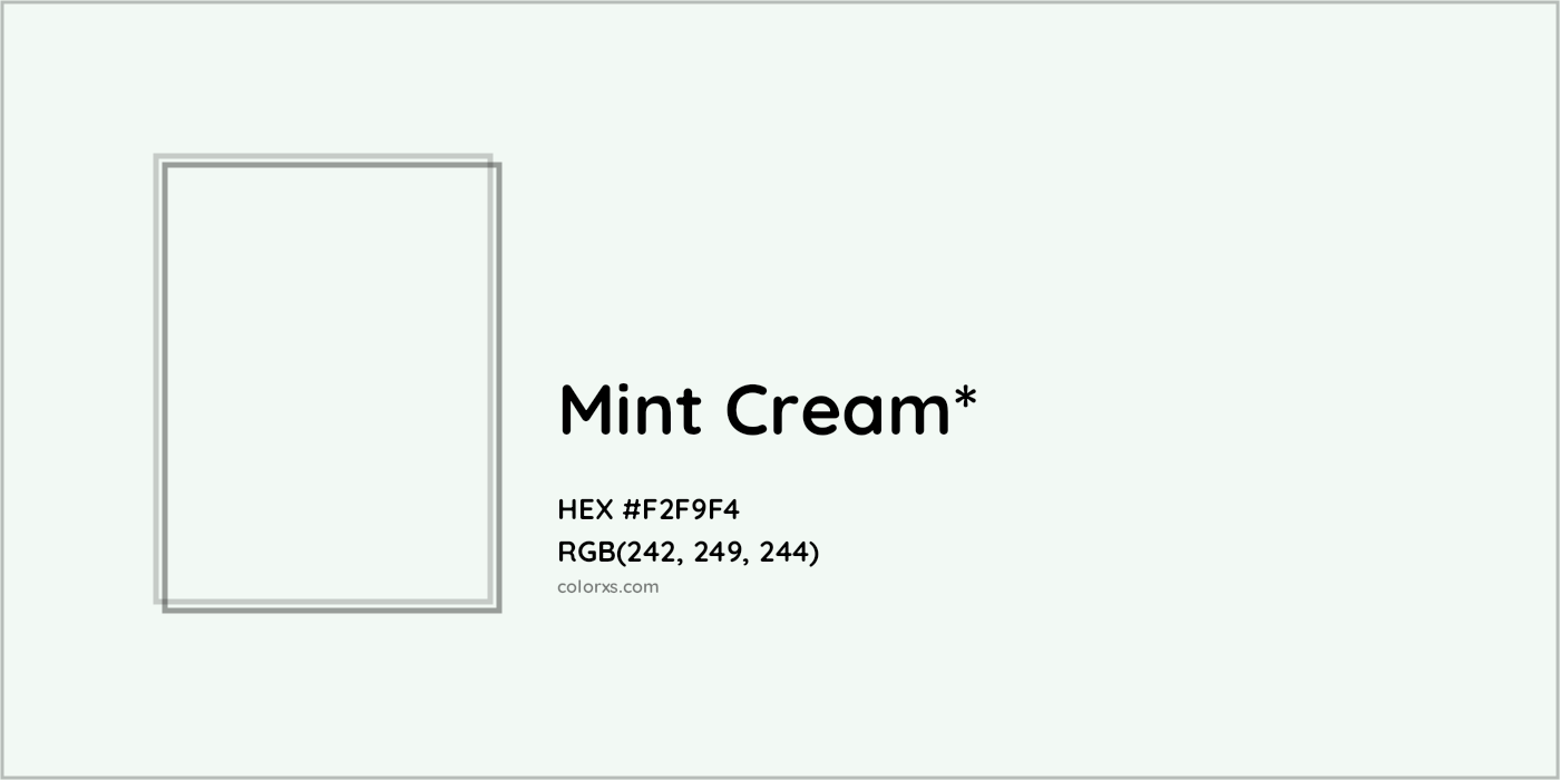 HEX #F2F9F4 Color Name, Color Code, Palettes, Similar Paints, Images