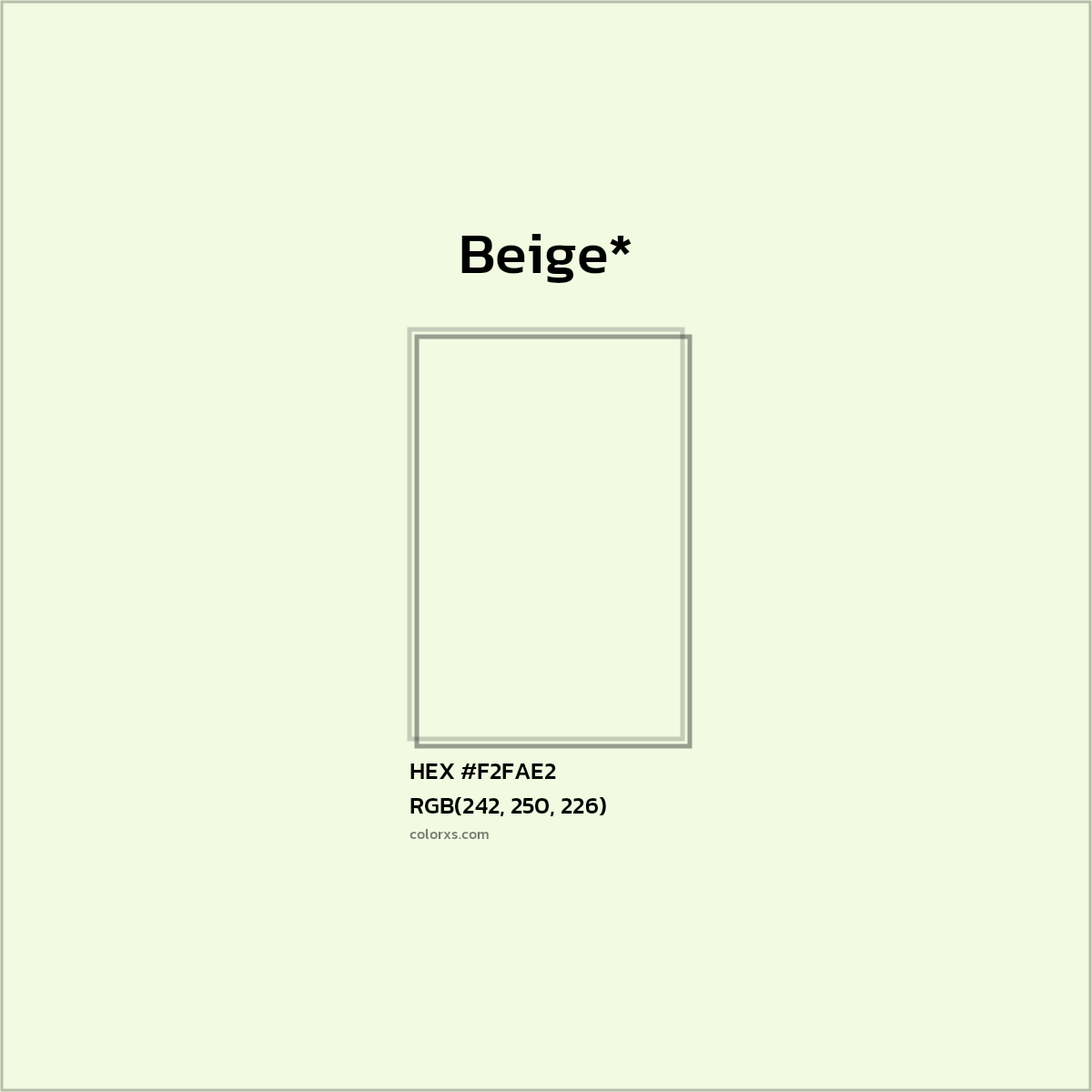 HEX #F2FAE2 Color Name, Color Code, Palettes, Similar Paints, Images