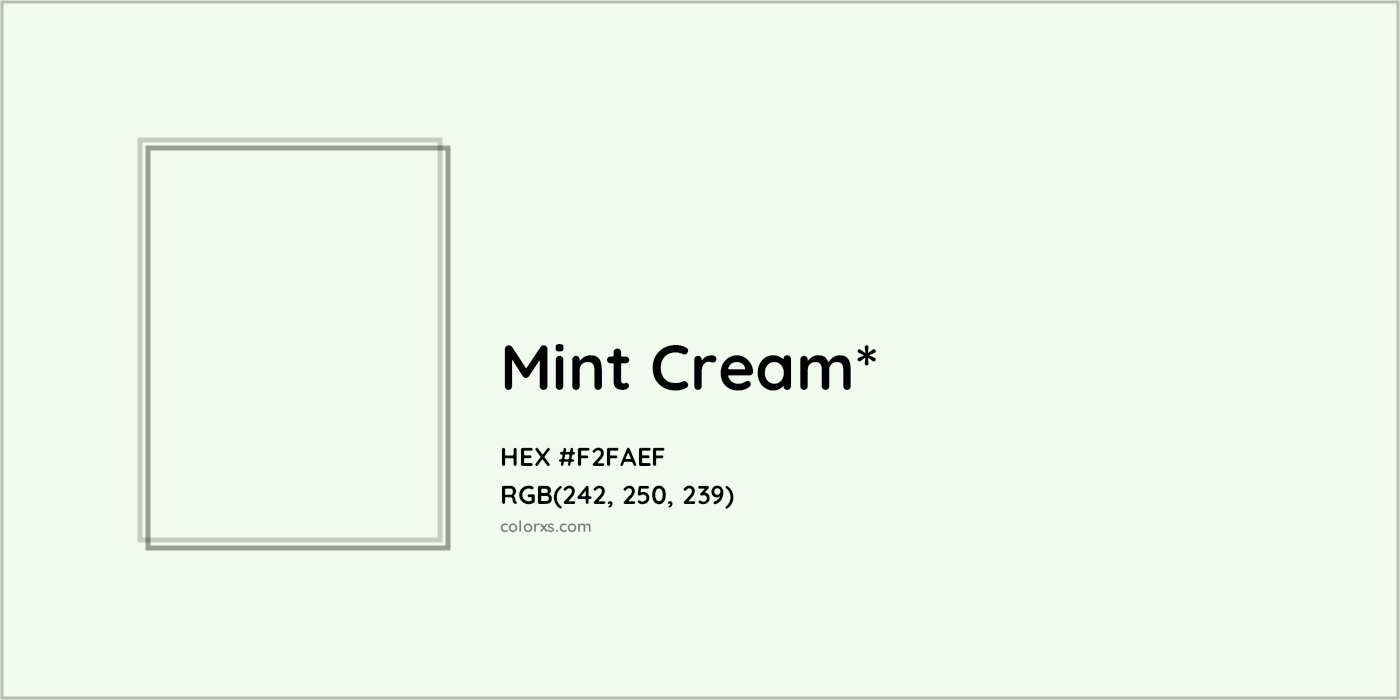 HEX #F2FAEF Color Name, Color Code, Palettes, Similar Paints, Images