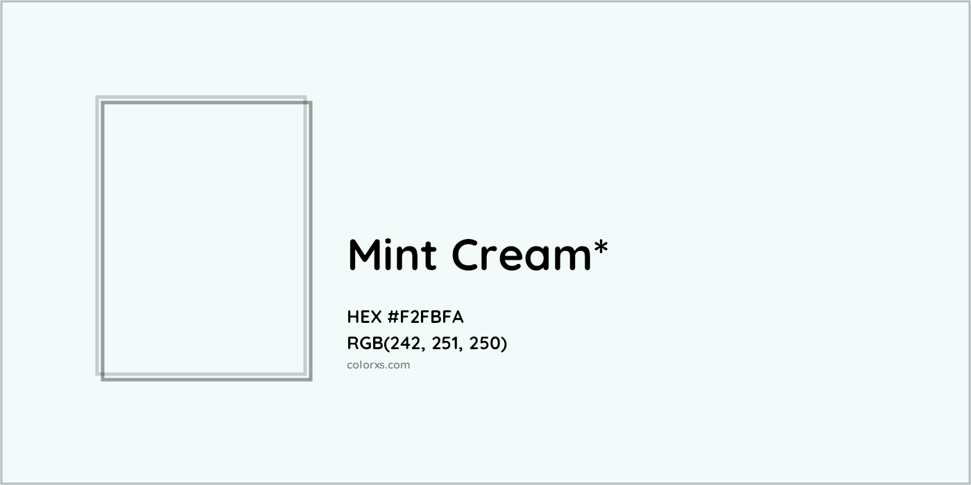 HEX #F2FBFA Color Name, Color Code, Palettes, Similar Paints, Images