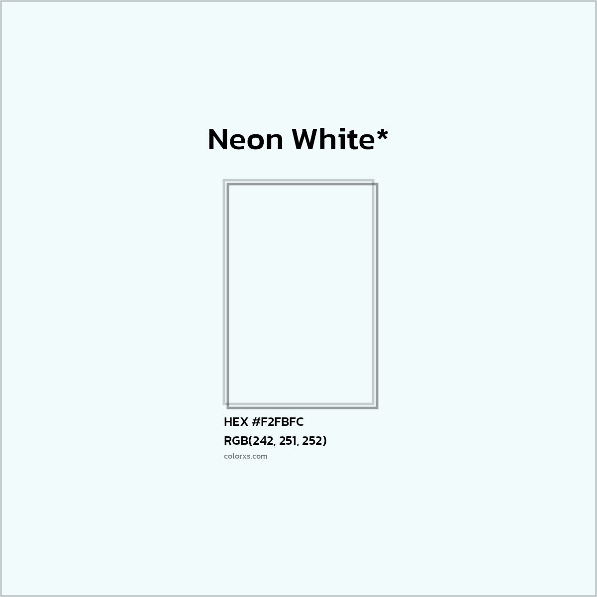 HEX #F2FBFC Color Name, Color Code, Palettes, Similar Paints, Images