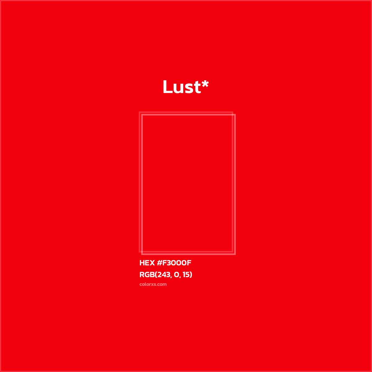 HEX #F3000F Color Name, Color Code, Palettes, Similar Paints, Images