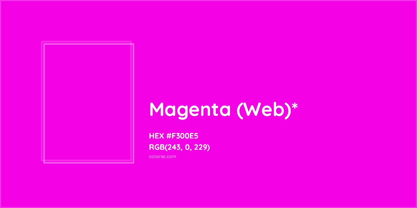 HEX #F300E5 Color Name, Color Code, Palettes, Similar Paints, Images