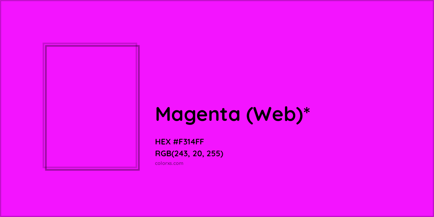 HEX #F314FF Color Name, Color Code, Palettes, Similar Paints, Images