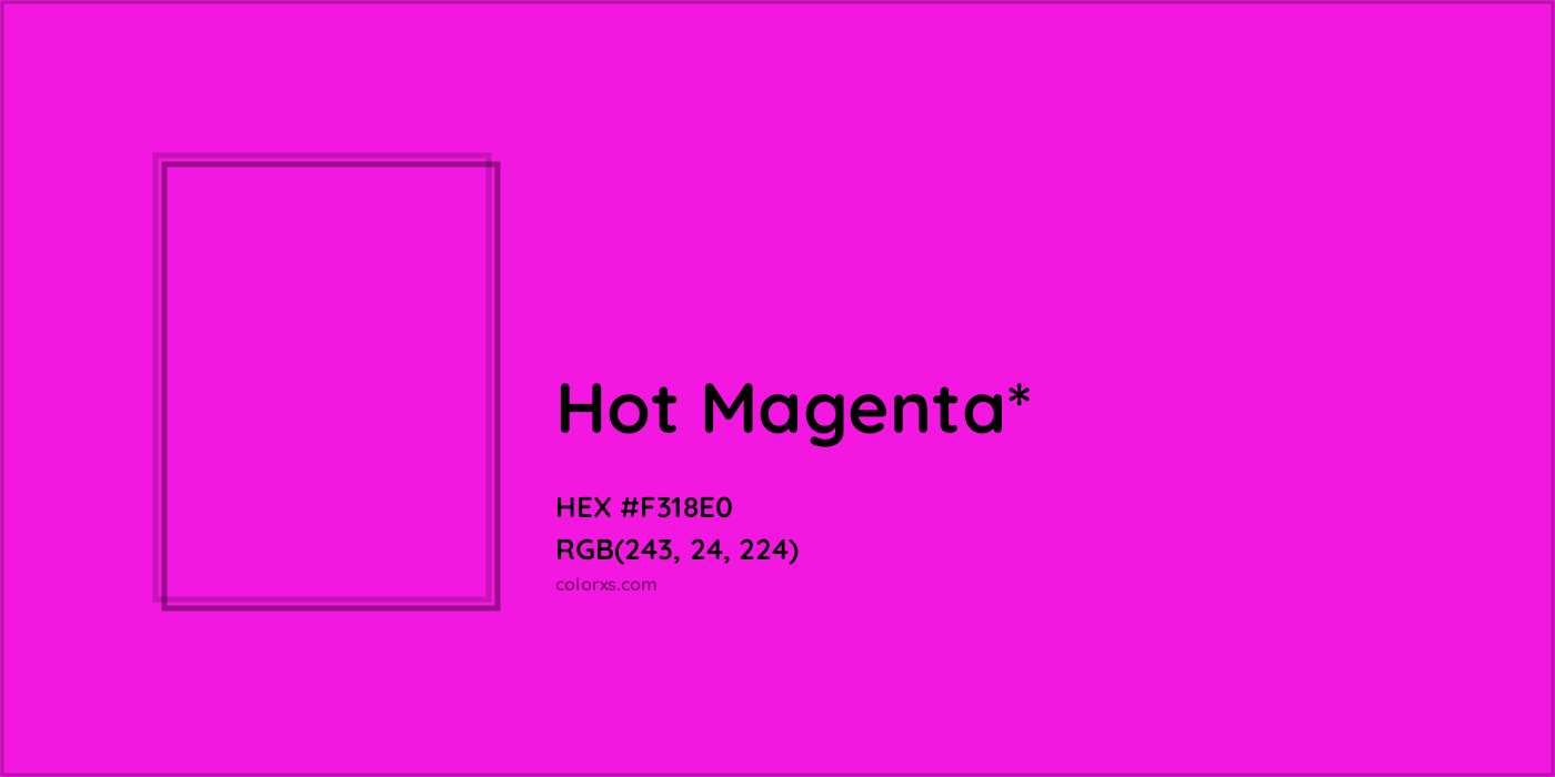 HEX #F318E0 Color Name, Color Code, Palettes, Similar Paints, Images