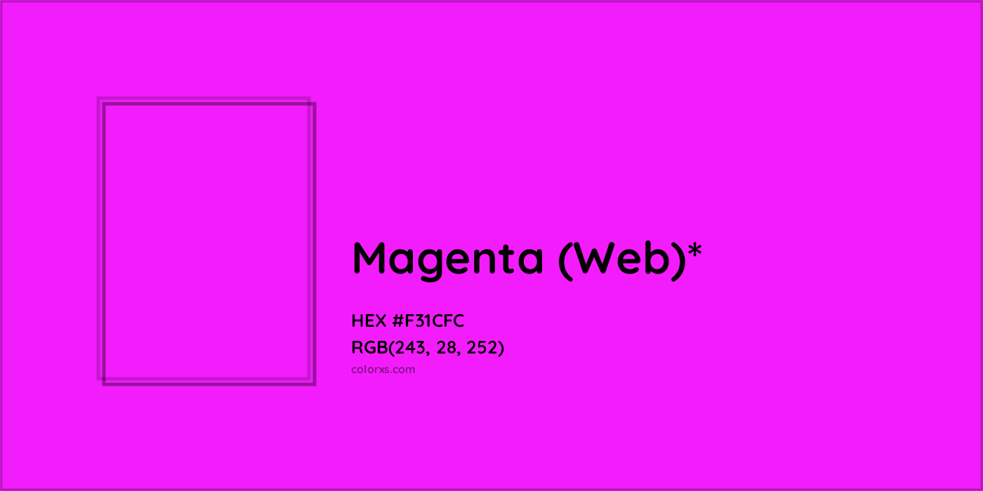 HEX #F31CFC Color Name, Color Code, Palettes, Similar Paints, Images