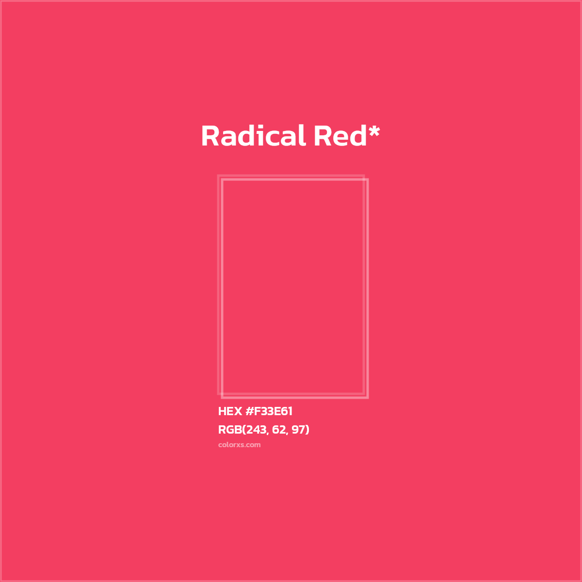 HEX #F33E61 Color Name, Color Code, Palettes, Similar Paints, Images