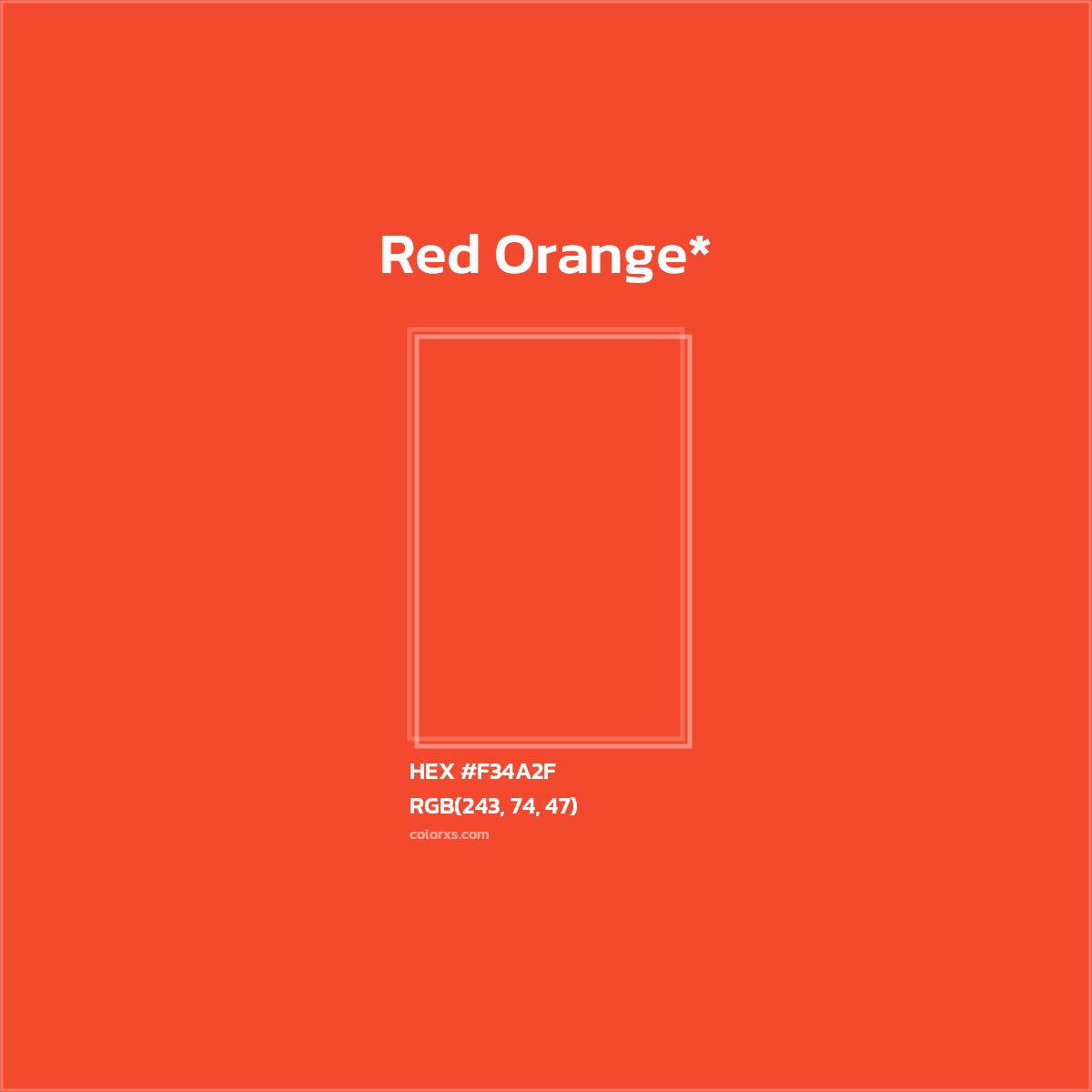 HEX #F34A2F Color Name, Color Code, Palettes, Similar Paints, Images